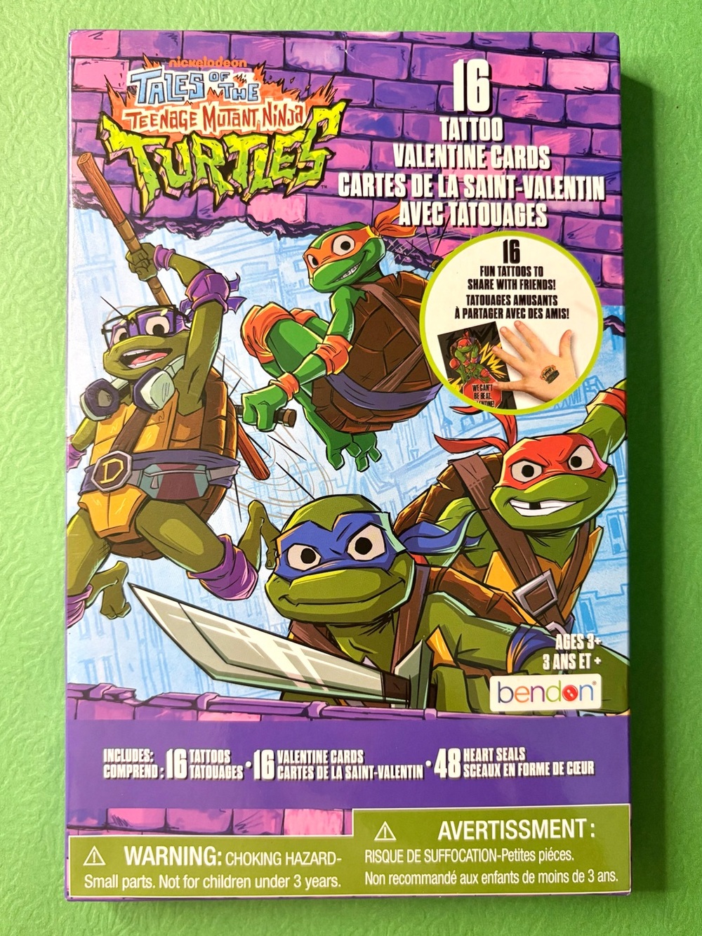 ๐ข ๐คTMNT NWT Temporary Tattoos & Cards 16 Pack Nickelodeon Party Favors Ages 3+
